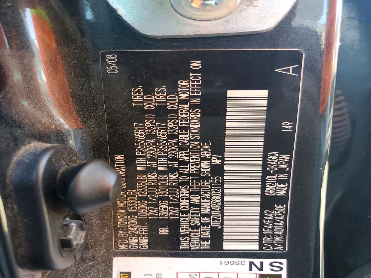 2008 TOYOTA 4RUNNER