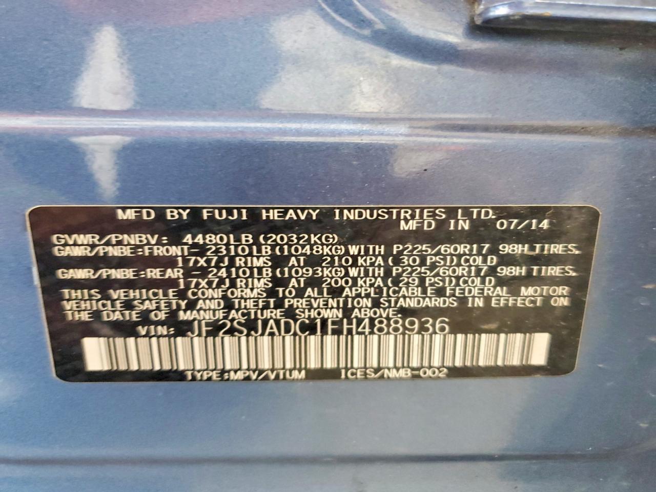 2015 SUBARU FORESTER