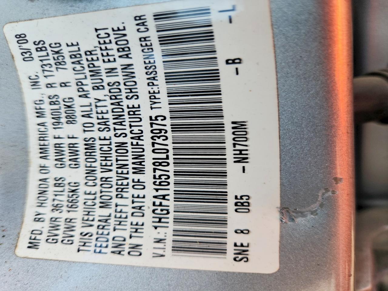 2008 HONDA CIVIC