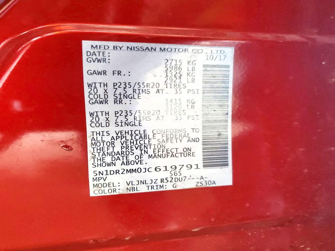 2018 NISSAN PATHFINDER