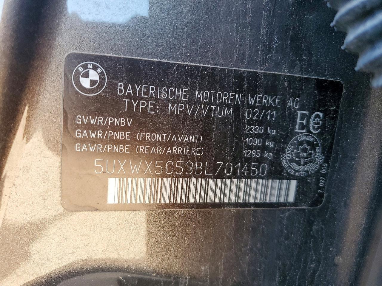 2011 BMW X3