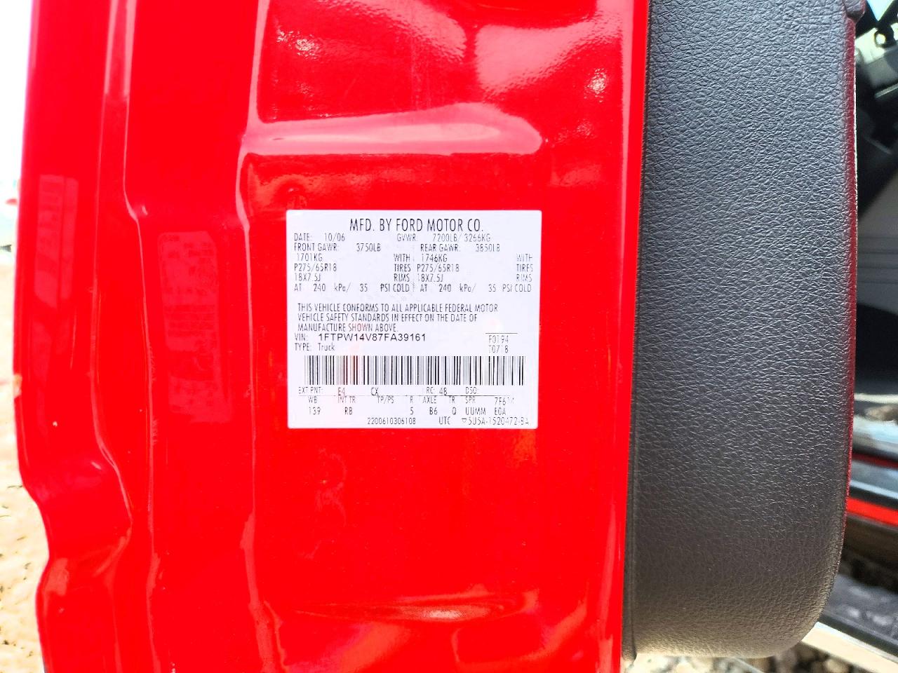 2007 FORD F150