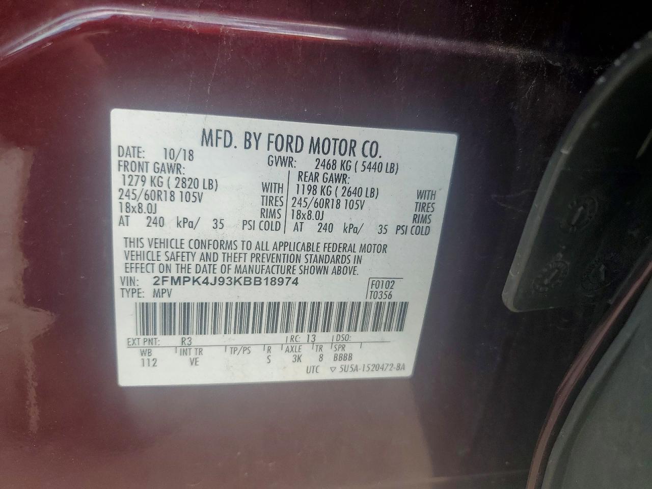 2019 FORD EDGE