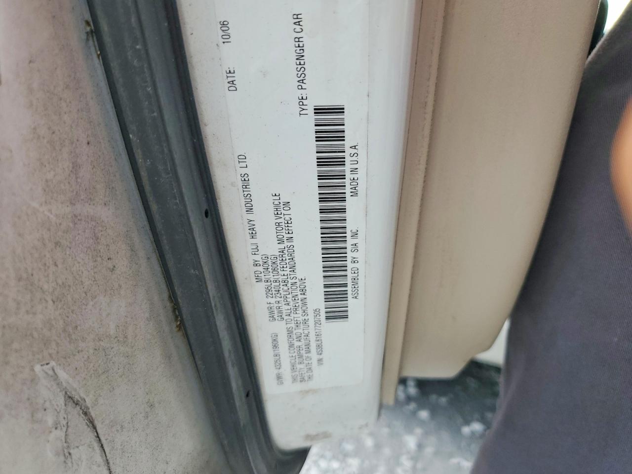 2007 SUBARU LEGACY 2.5