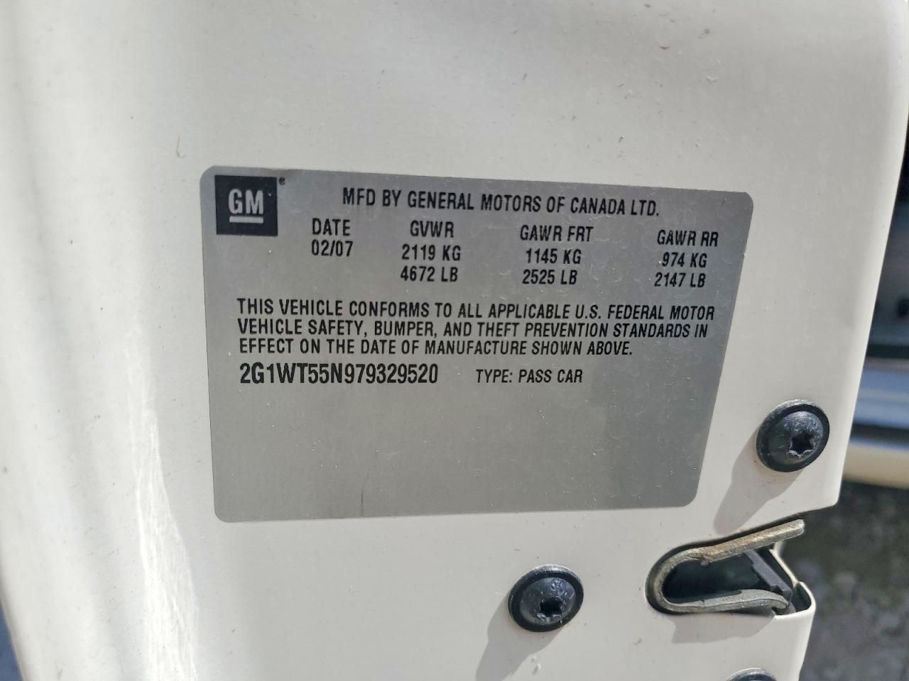 2007 CHEVROLET IMPALA