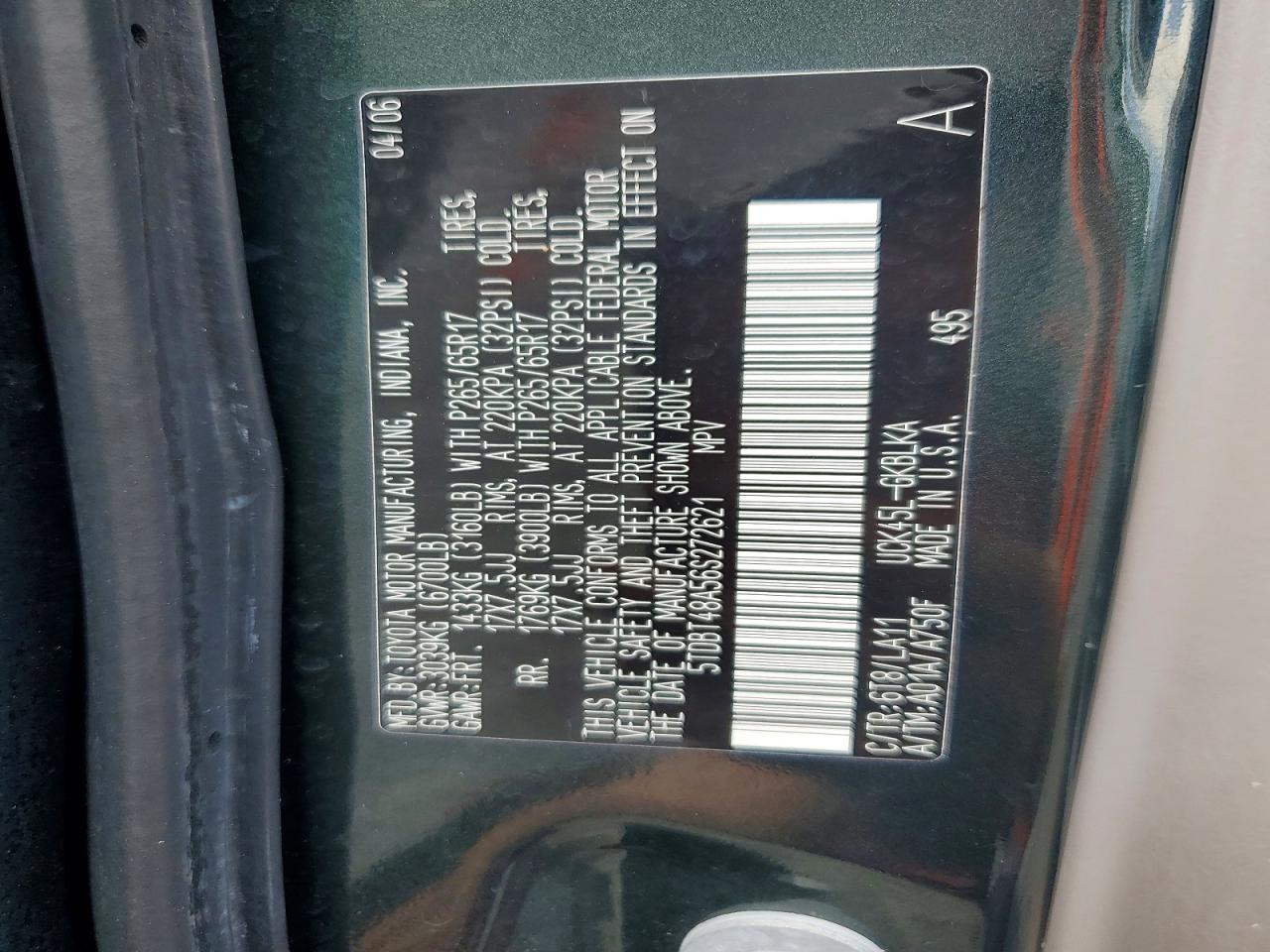 2006 TOYOTA SEQUOIA
