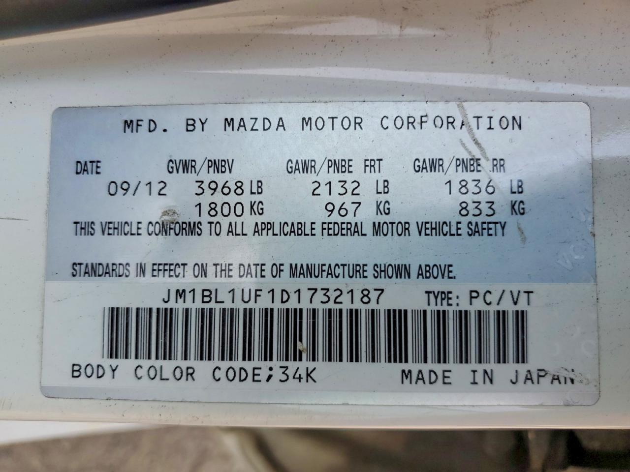2013 MAZDA 3