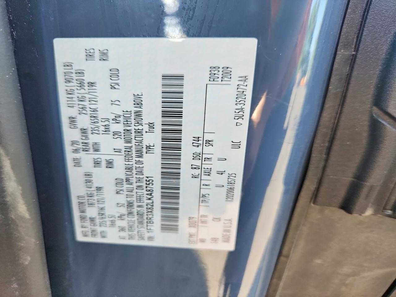 2020 FORD TRANSIT