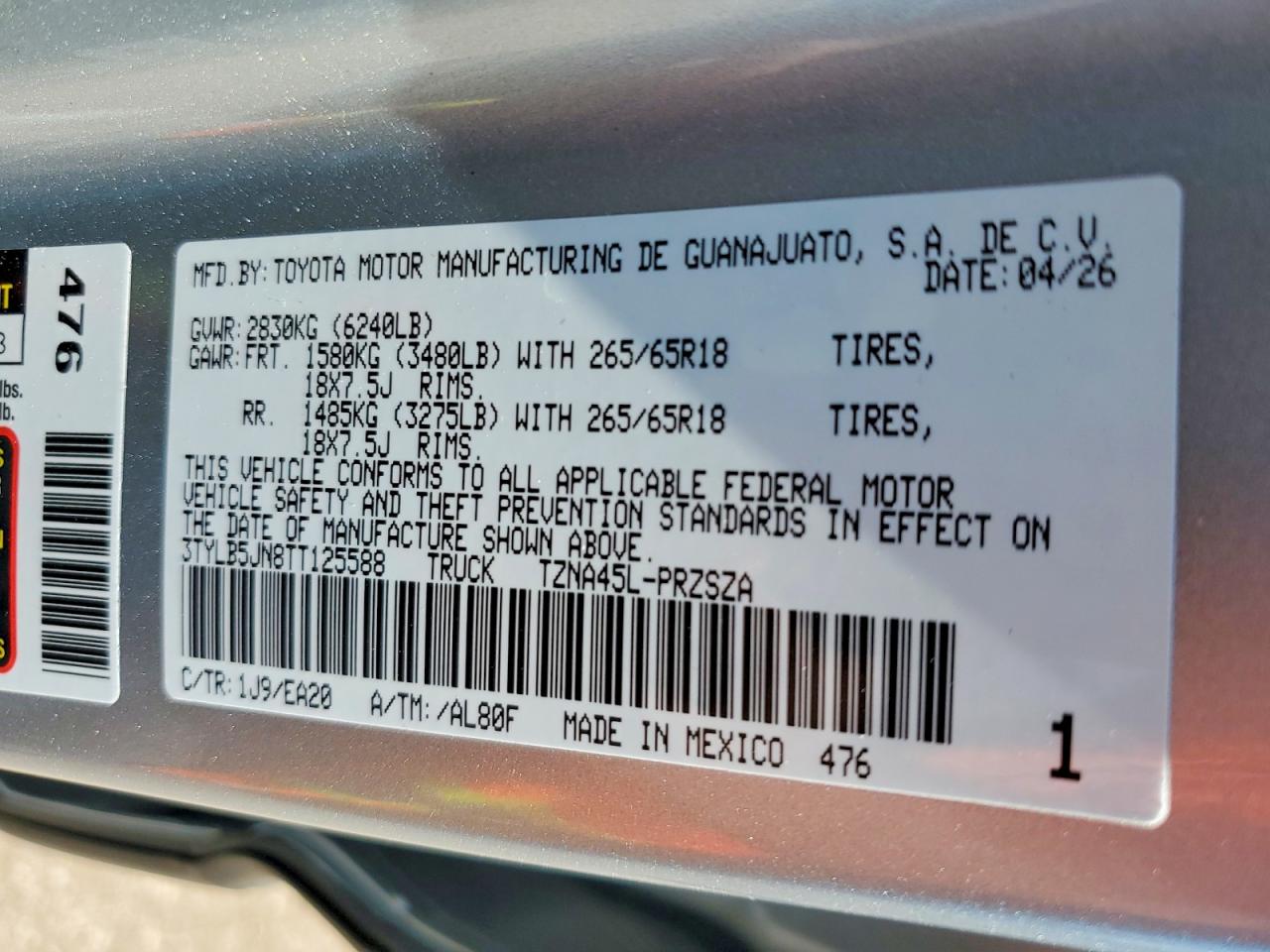 2026 TOYOTA TACOMA