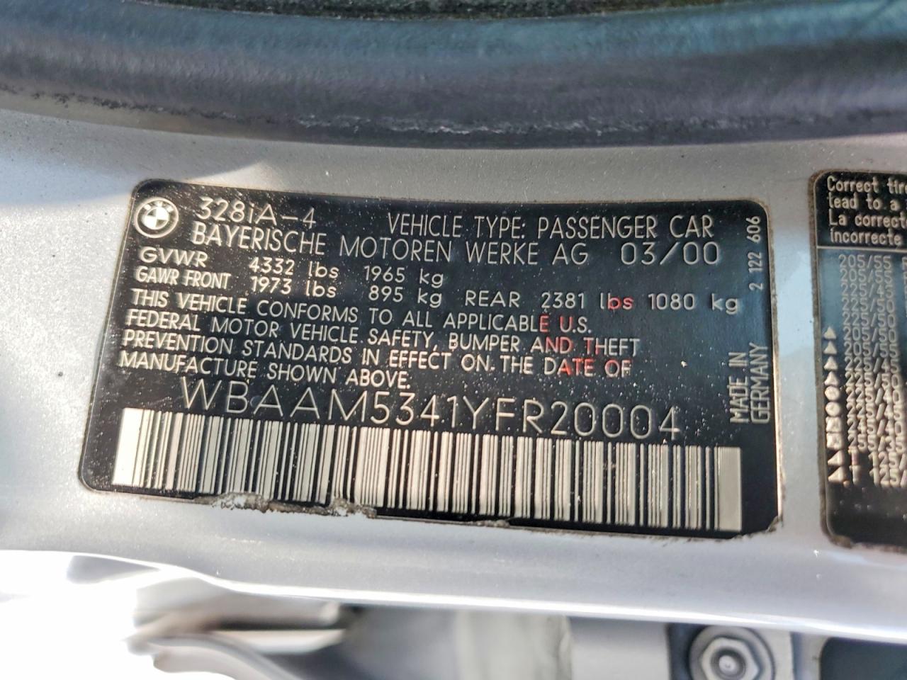 2000 BMW 3 SERIES