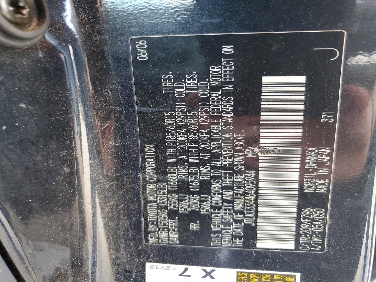 2006 TOYOTA SCION