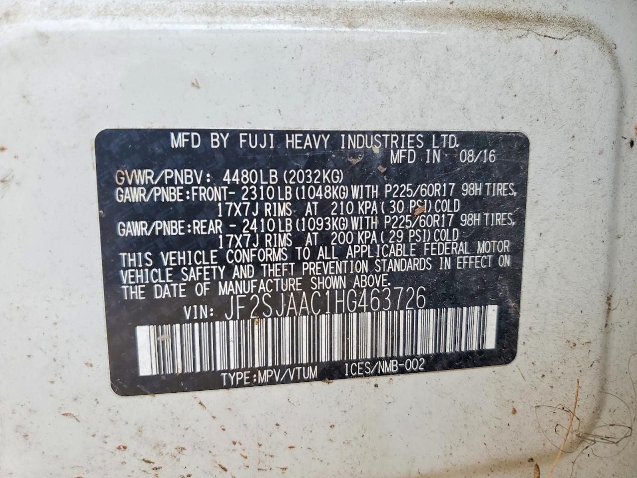 2017 SUBARU FORESTER
