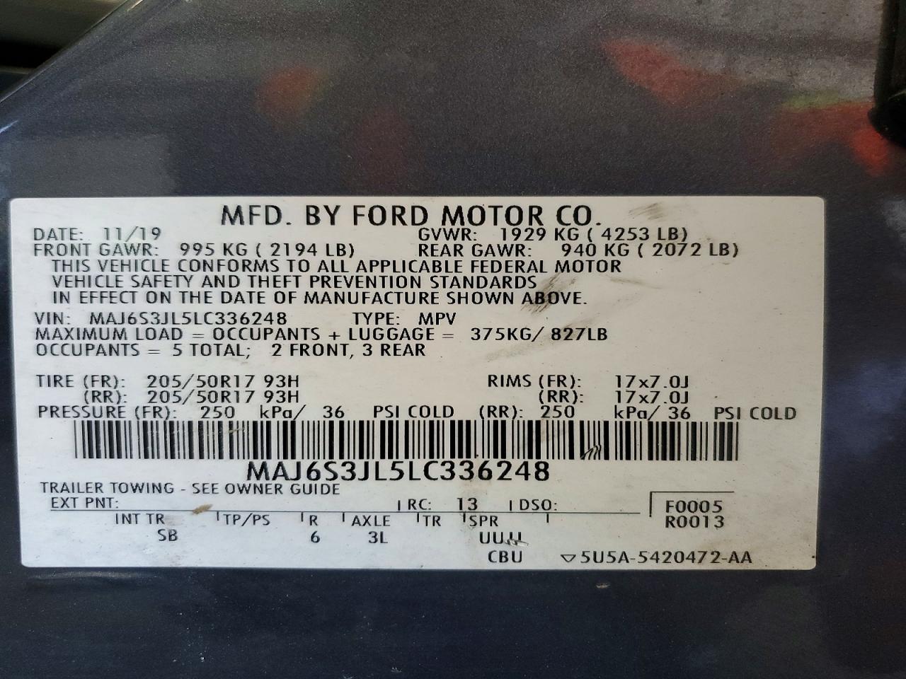 2020 FORD ECOSPORT