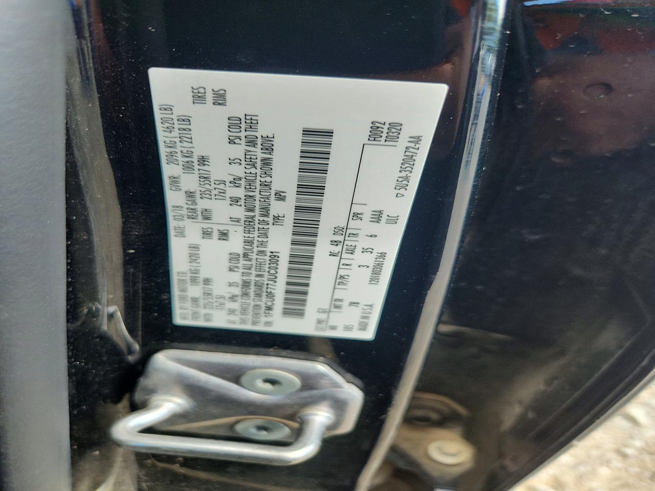 2018 FORD ESCAPE