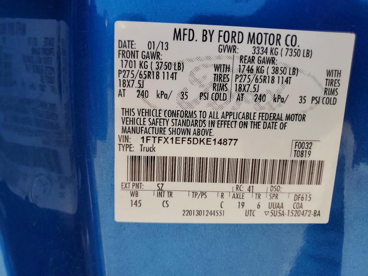 2013 FORD F150