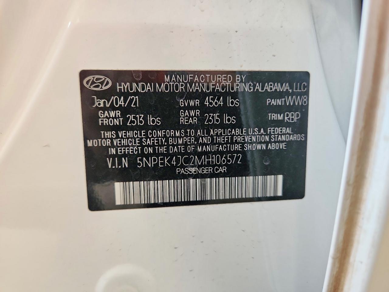2021 HYUNDAI SONATA