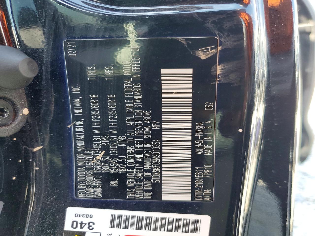 2021 TOYOTA SIENNA