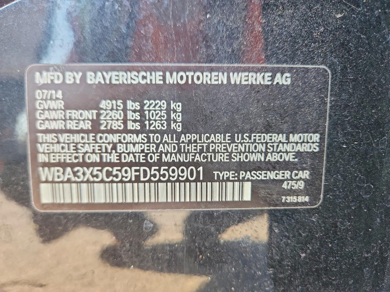 2015 BMW 3 SERIES