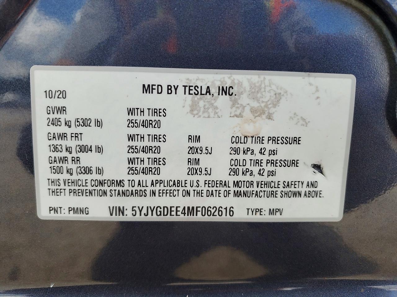 2021 TESLA MODEL Y