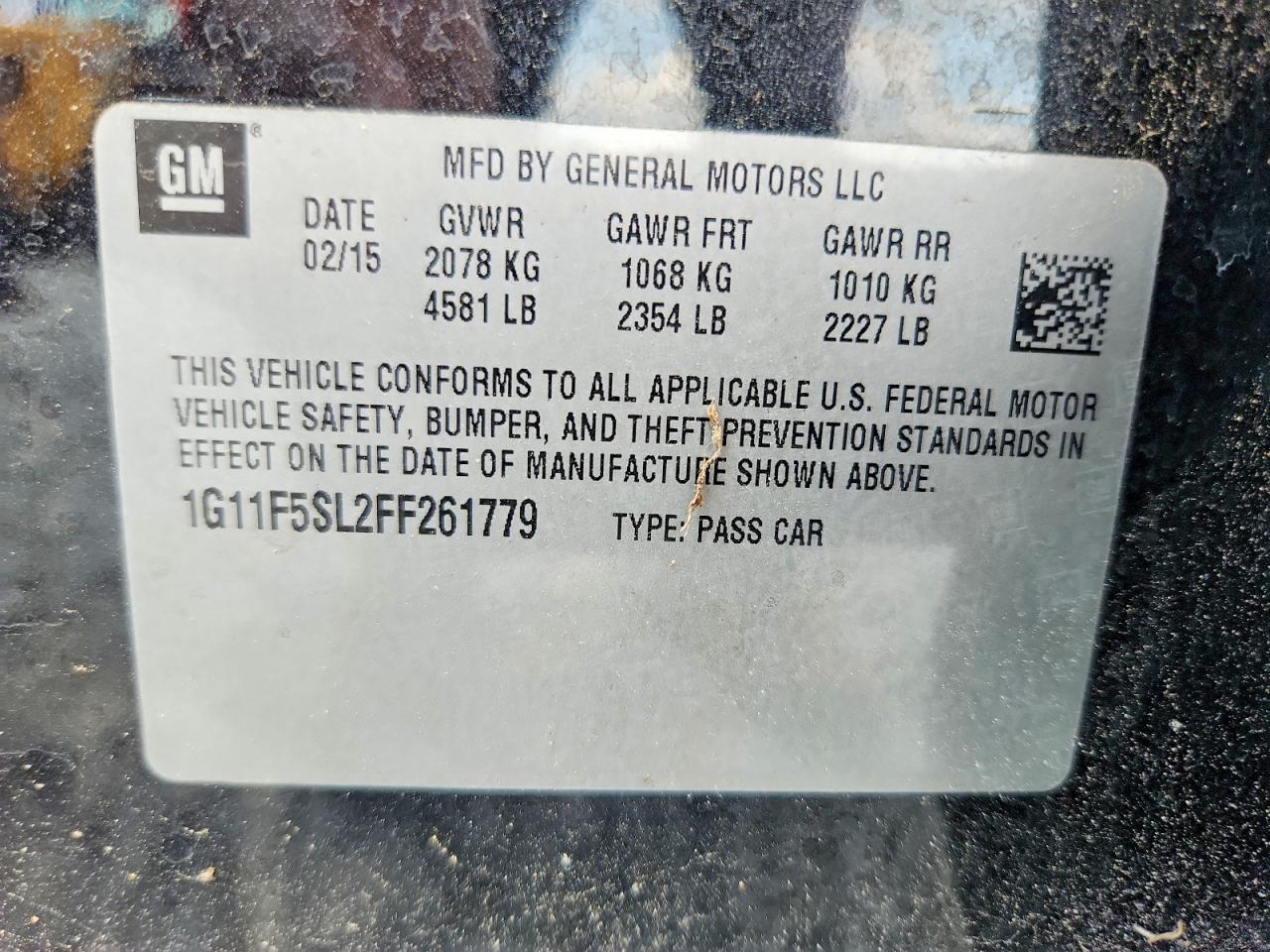 2015 CHEVROLET MALIBU