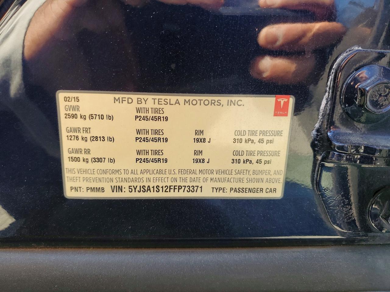 2015 TESLA MODEL S