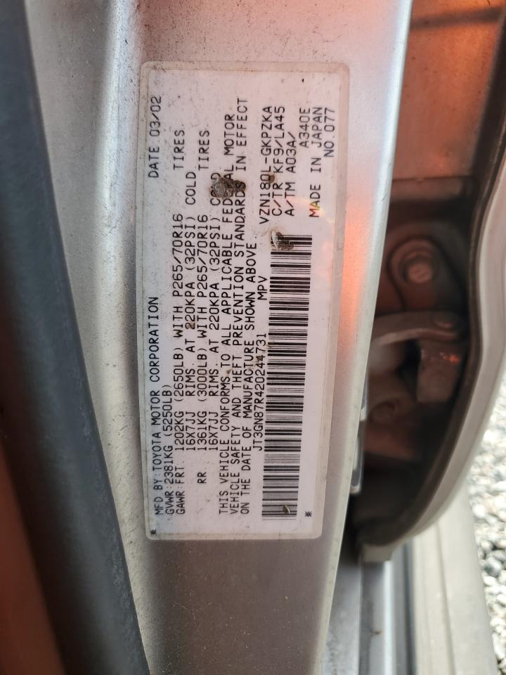 2002 TOYOTA 4RUNNER