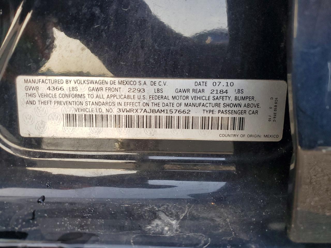 2010 VOLKSWAGEN JETTA