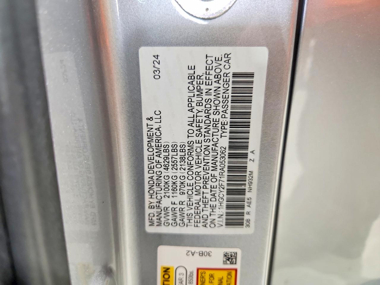 2024 HONDA ACCORD