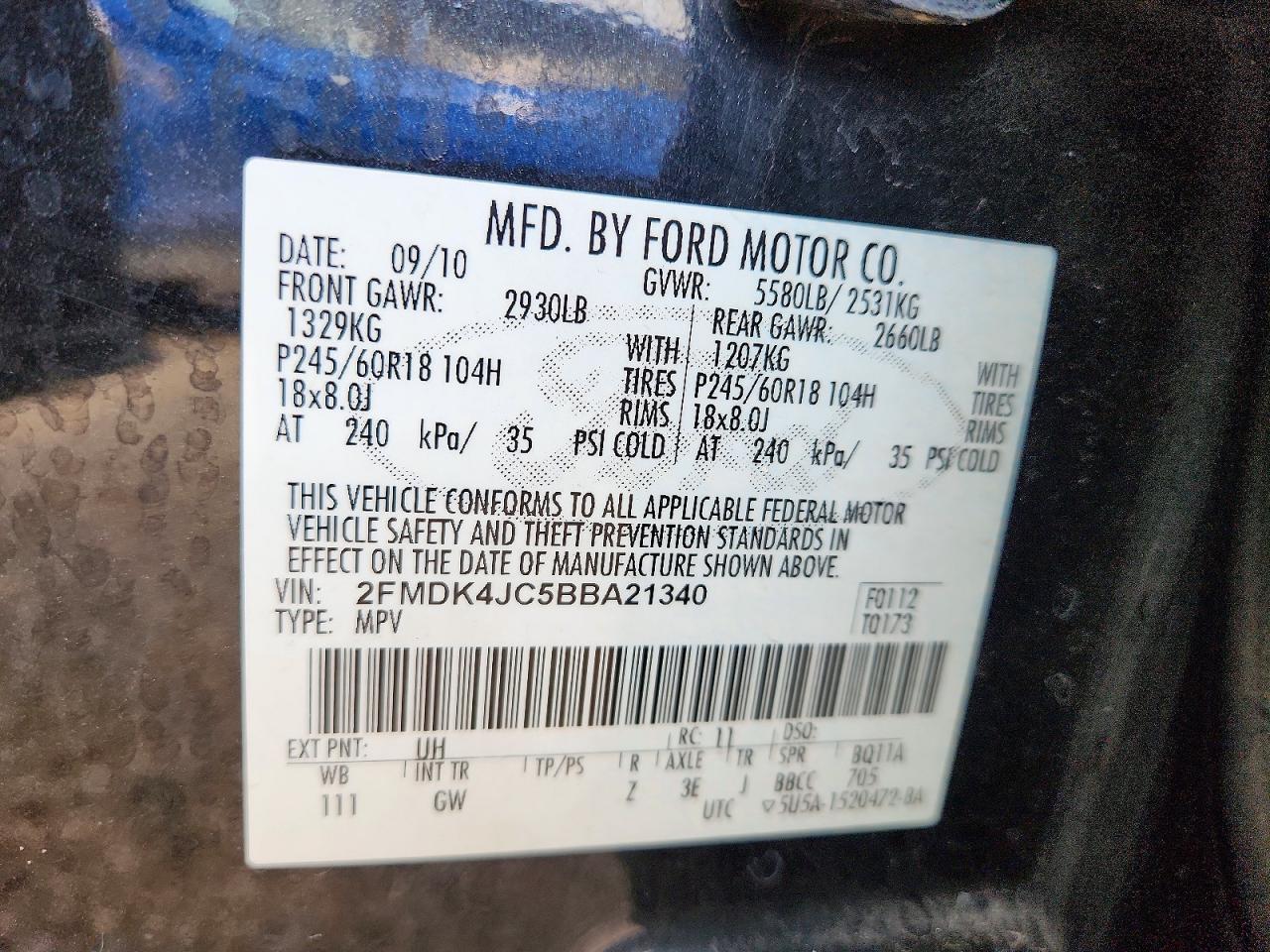 2011 FORD EDGE