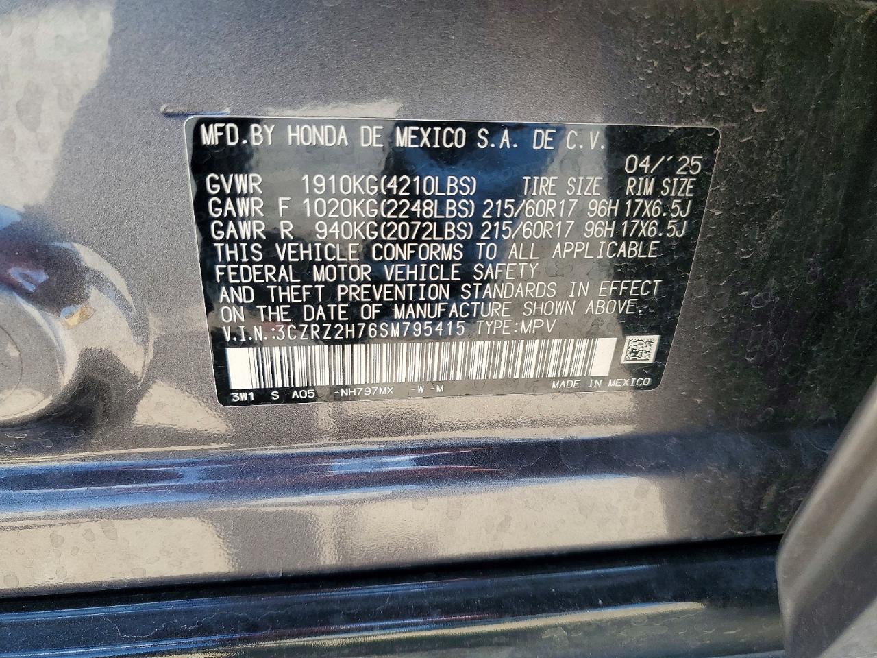 2025 HONDA HR-V