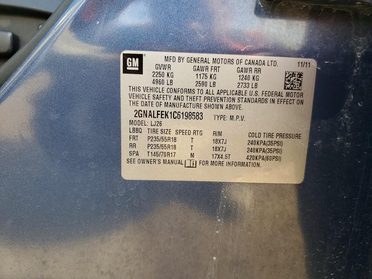 2012 CHEVROLET EQUINOX