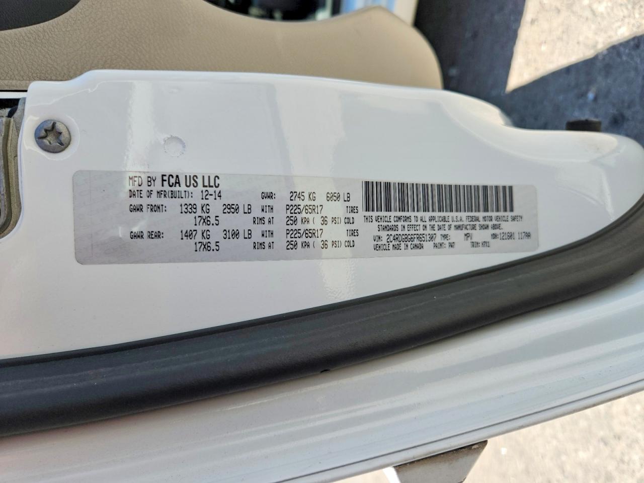 2015 DODGE CARAVAN