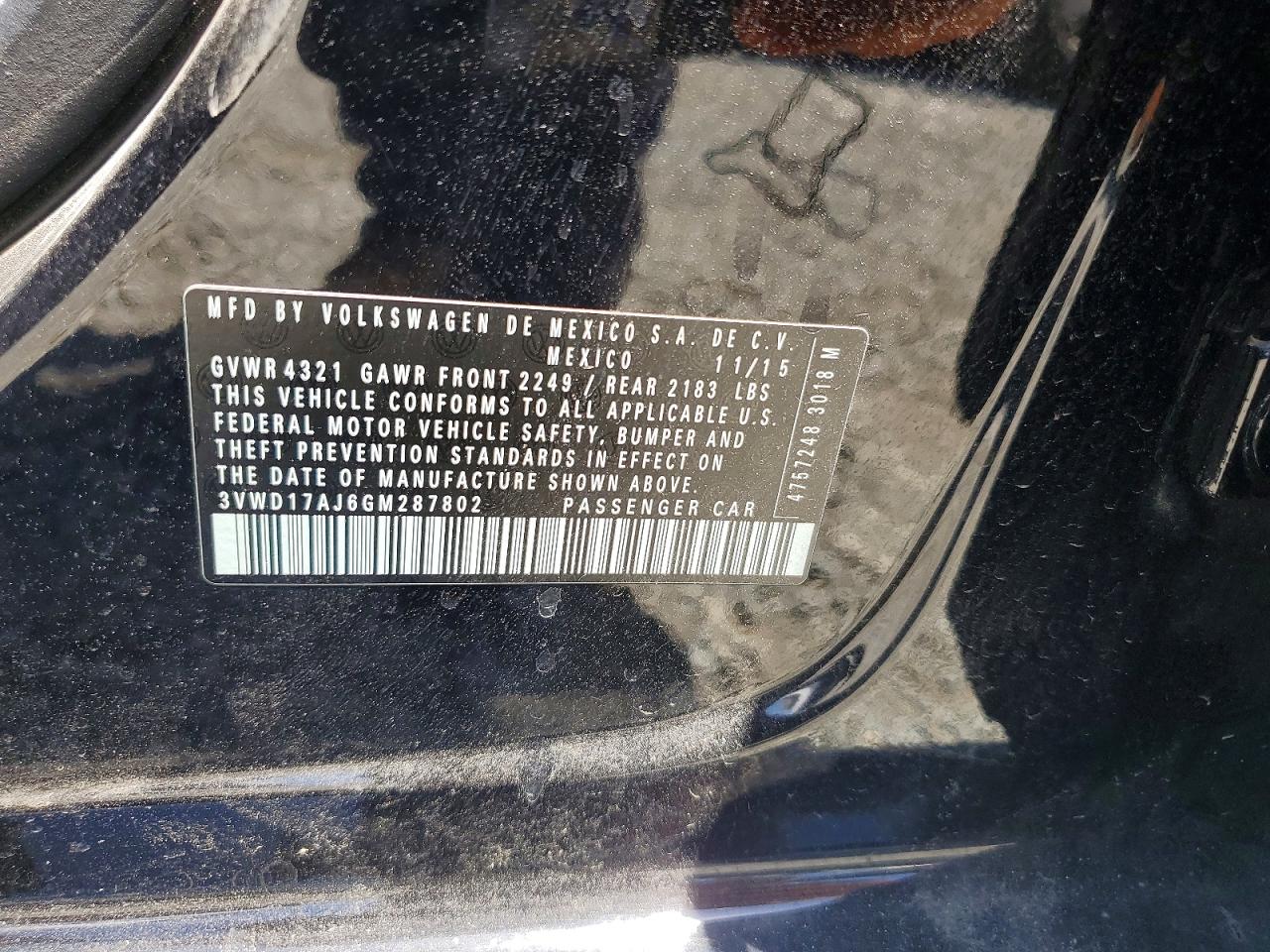 2016 VOLKSWAGEN JETTA