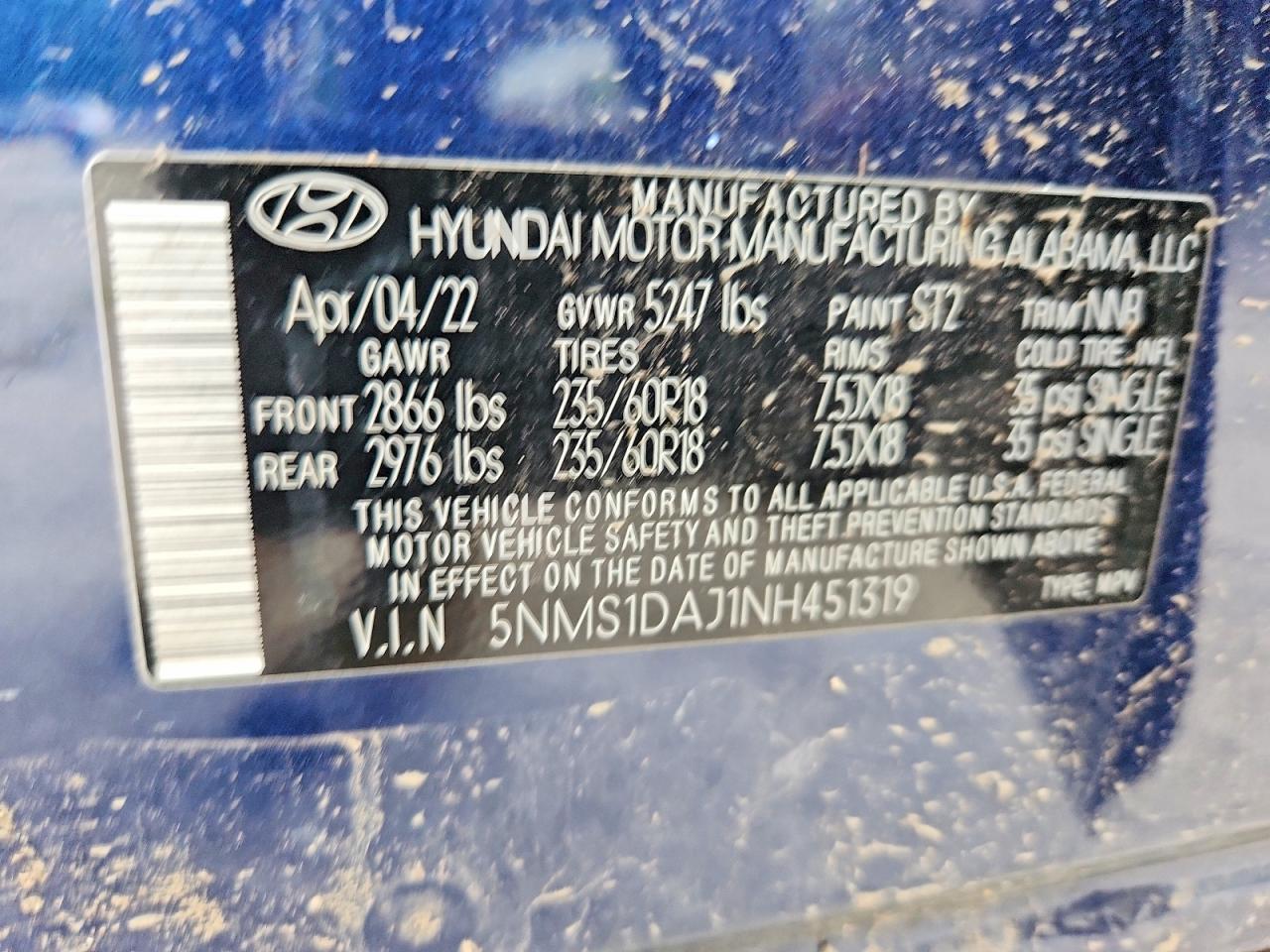 2022 HYUNDAI SANTA FE