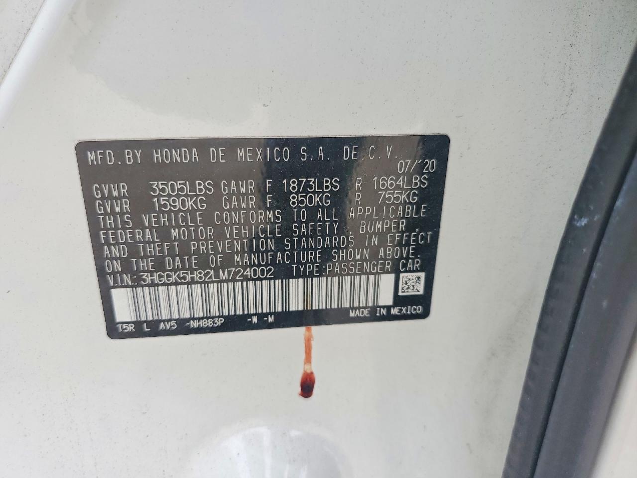 2020 HONDA FIT