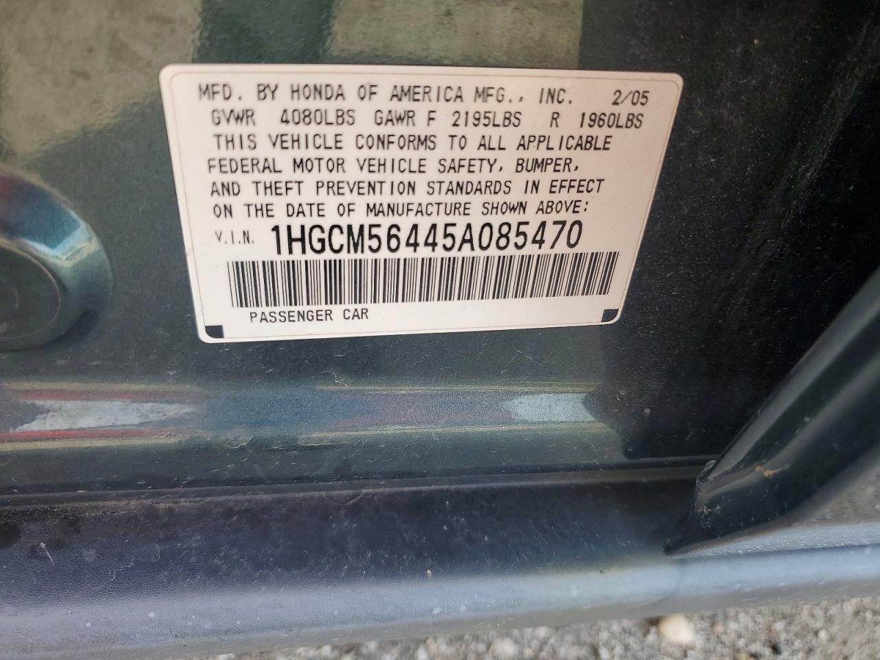 2005 HONDA ACCORD