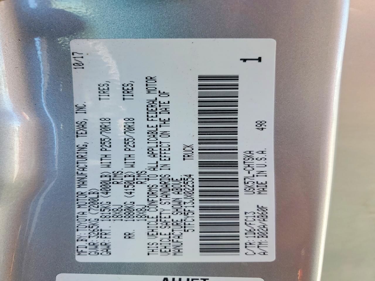 2018 TOYOTA TUNDRA