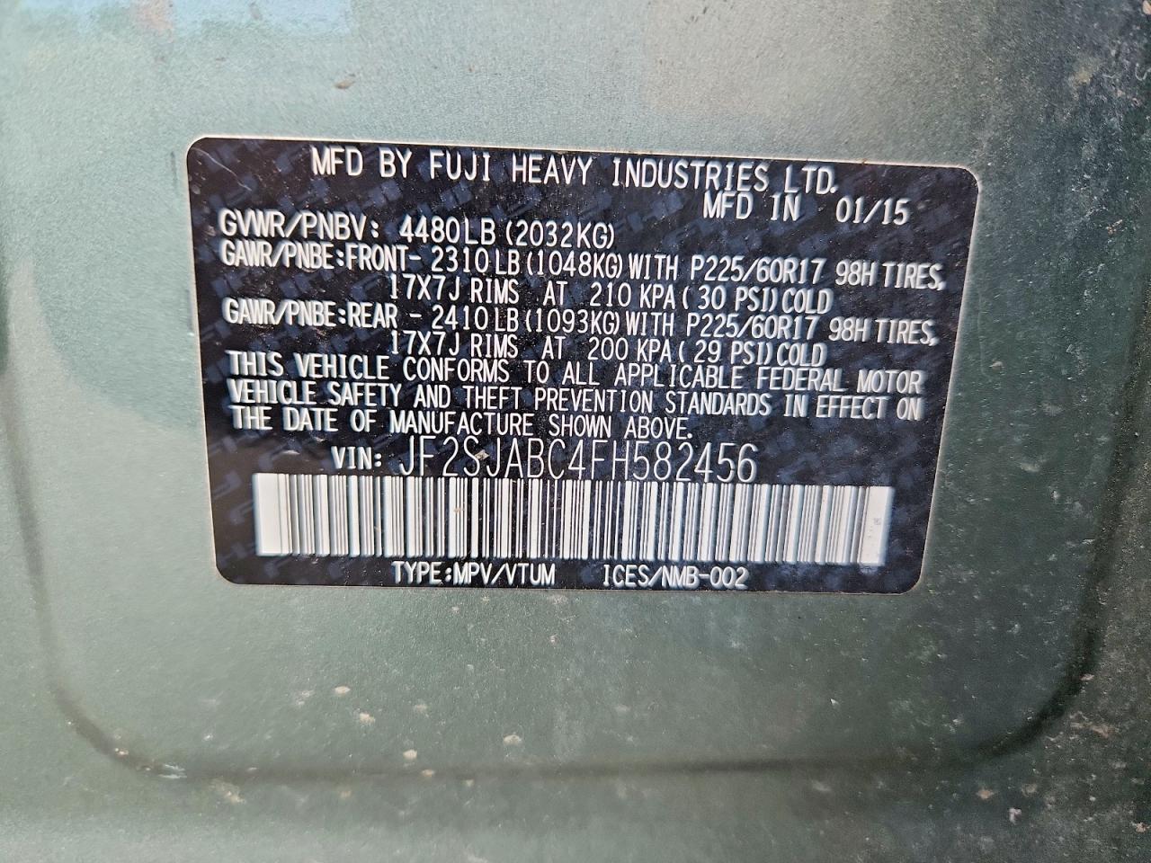 2015 SUBARU FORESTER