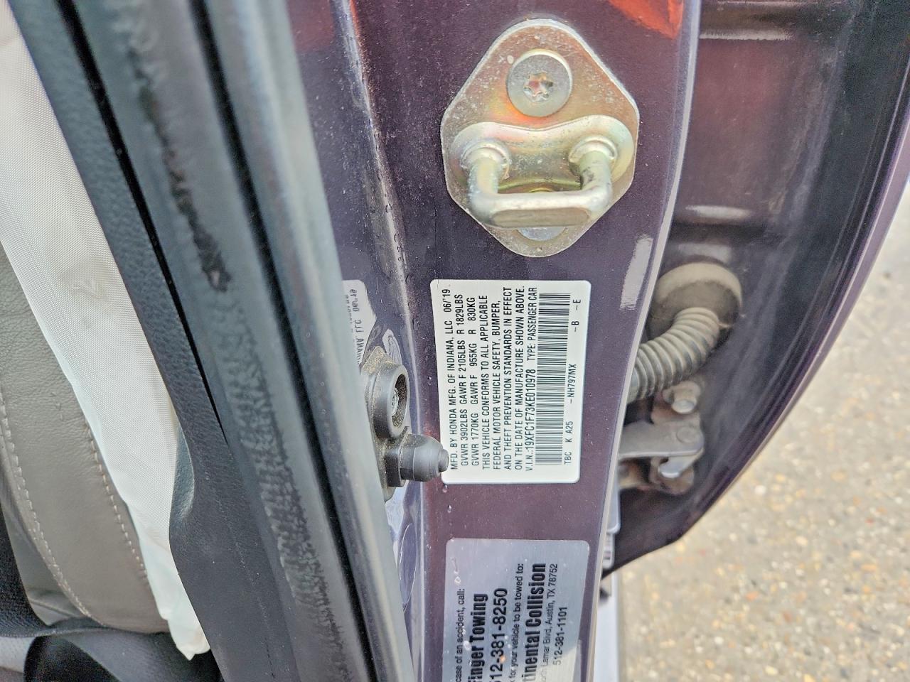 2019 HONDA CIVIC