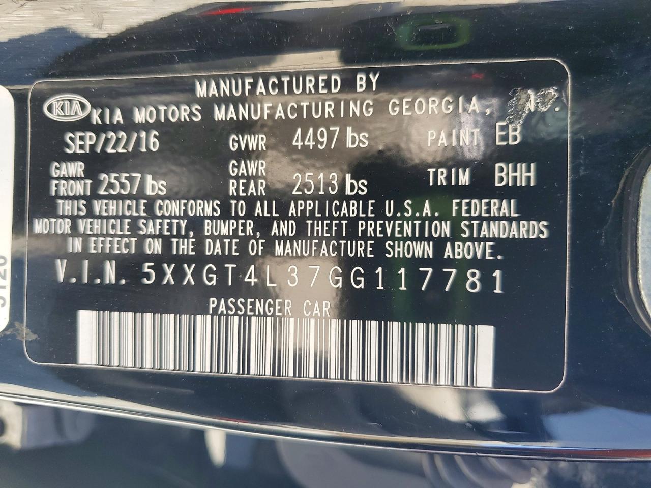 2016 KIA OPTIMA