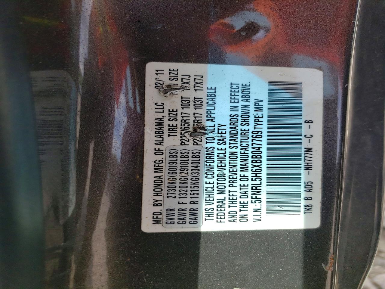 2011 HONDA ODYSSEY
