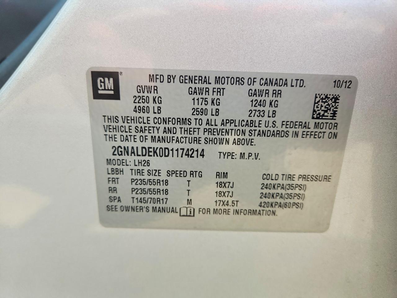 2013 CHEVROLET EQUINOX