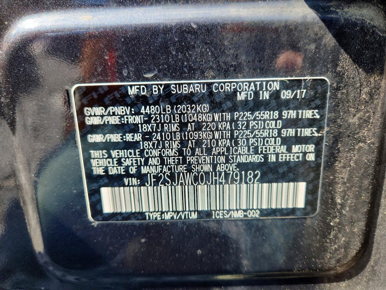 2018 SUBARU FORESTER