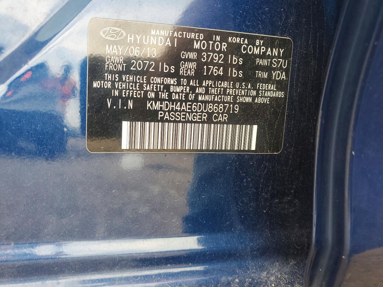 2013 HYUNDAI ELANTRA