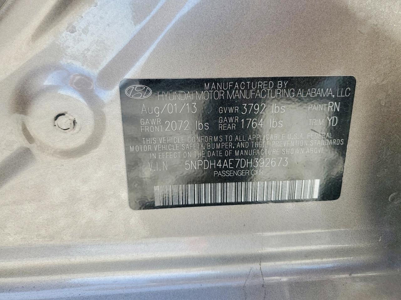 2013 HYUNDAI ELANTRA
