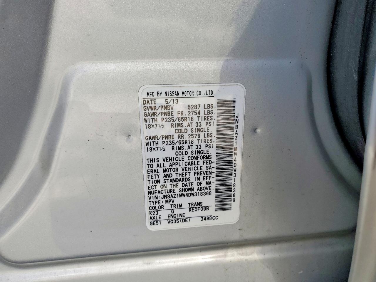 2013 NISSAN MURANO