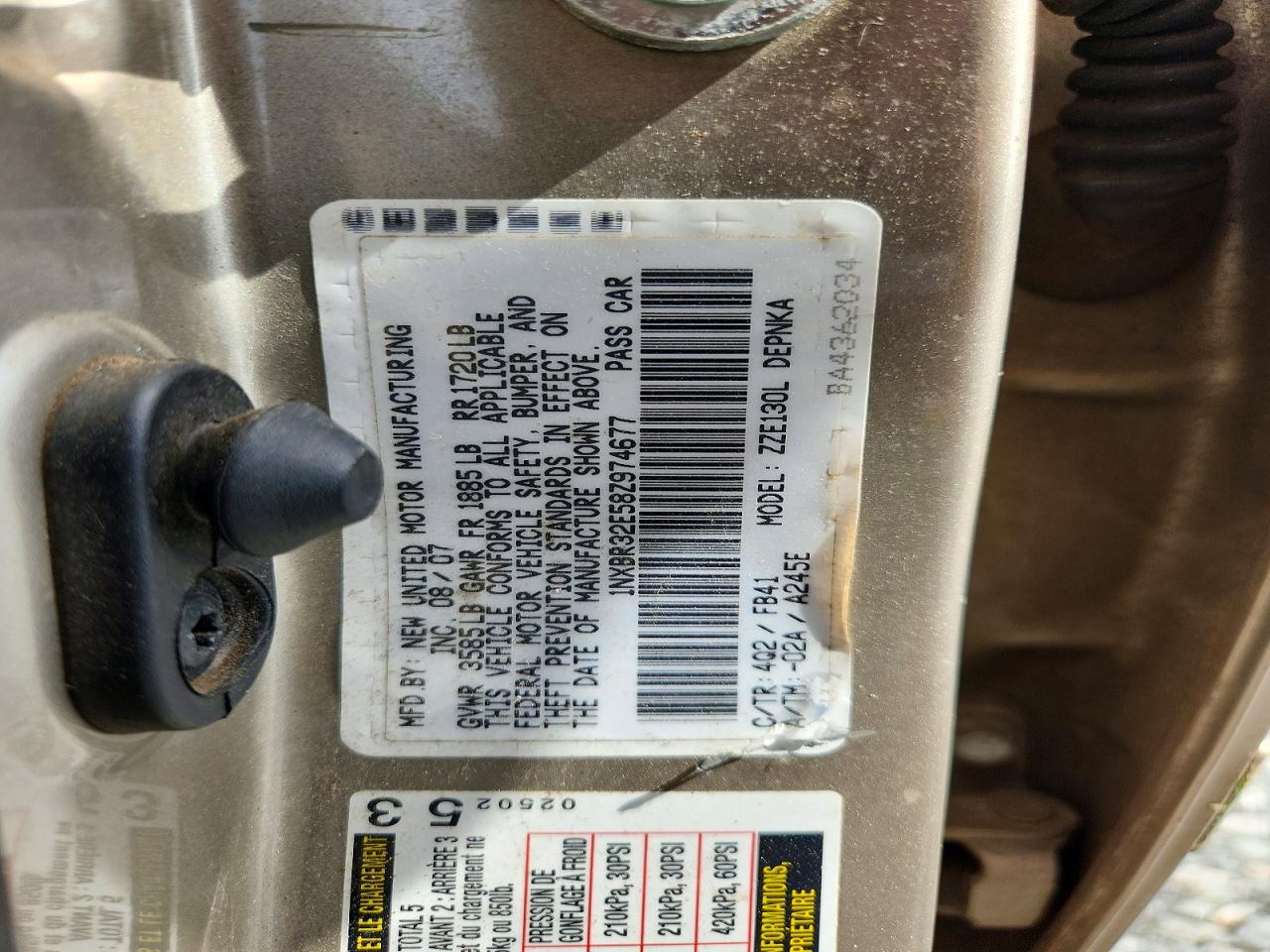 2008 TOYOTA COROLLA