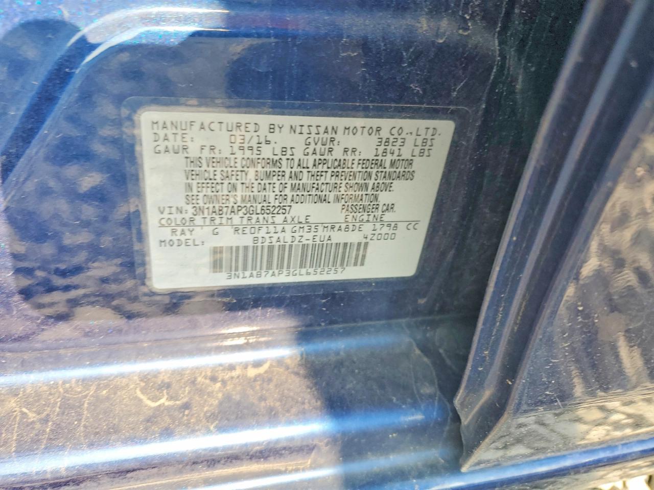 2016 NISSAN SENTRA