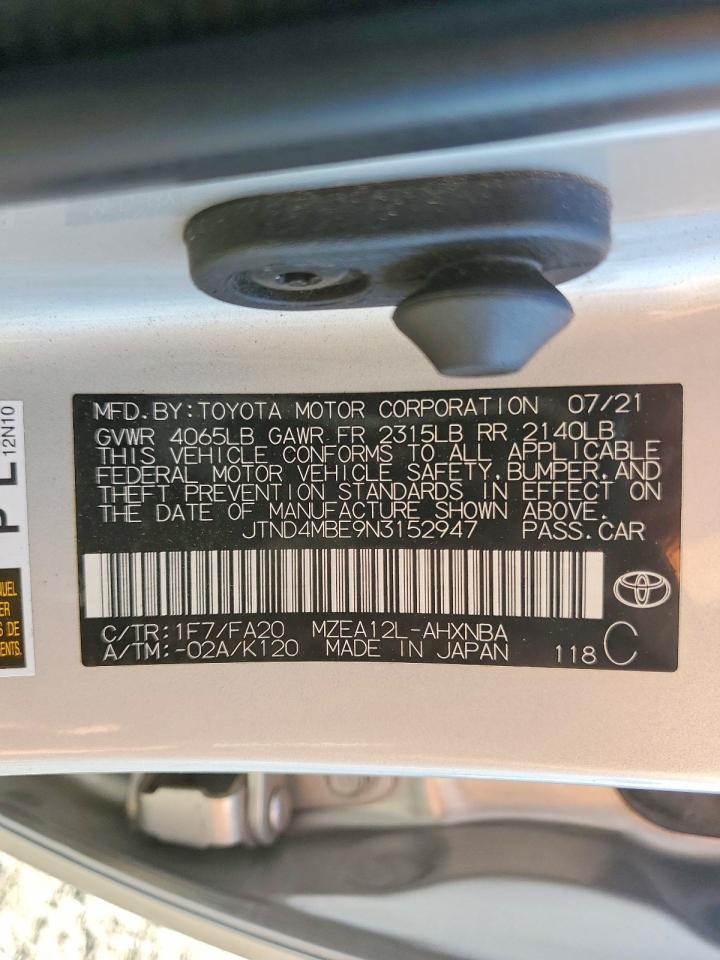 2022 TOYOTA COROLLA HA