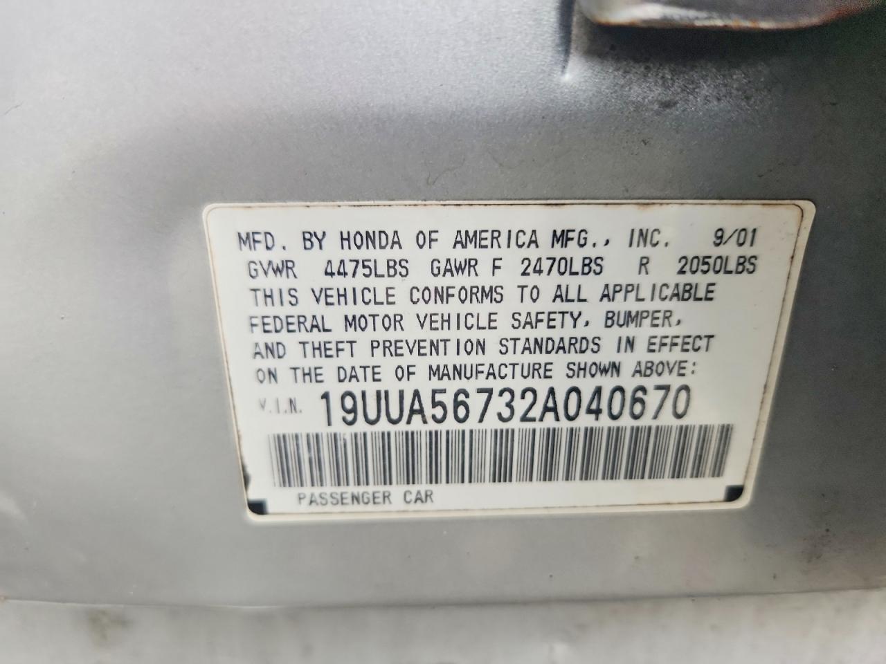 2002 ACURA TL